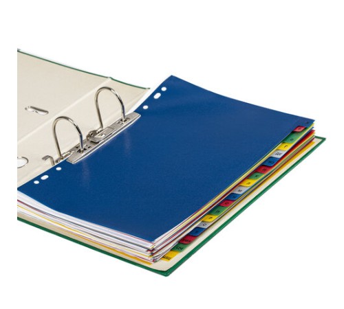 Разделитель пластиковый BRAUBERG, А4, 20 листов, алфавитный А-Я, оглавление, цветной, РОССИЯ, 225615