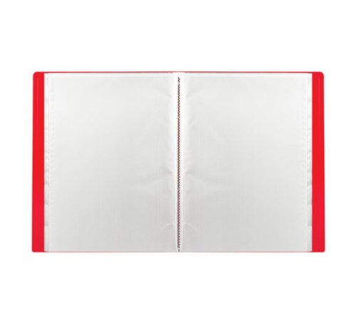 Папка 20 вкладышей STAFF, эконом, красная, 0,5 мм, 225694