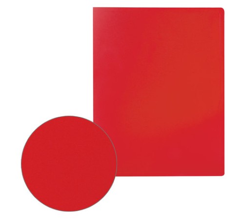 Папка 20 вкладышей STAFF, эконом, красная, 0,5 мм, 225694