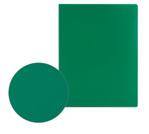 Папка 100 вкладышей STAFF, зеленая, 0,7 мм, 225715