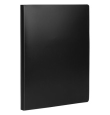 Папка на 2 кольцах STAFF, 21 мм, черная, до 170 листов, 0,5 мм, 225717