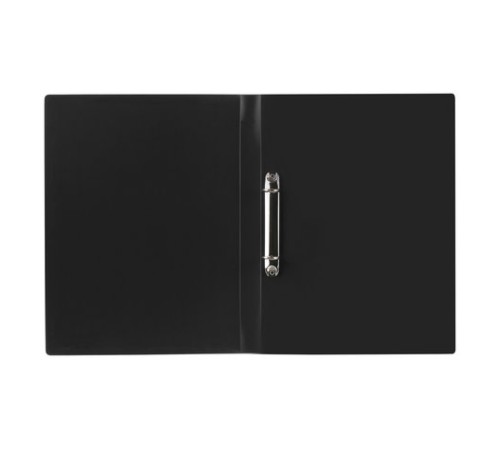 Папка на 2 кольцах STAFF, 21 мм, черная, до 170 листов, 0,5 мм, 225717