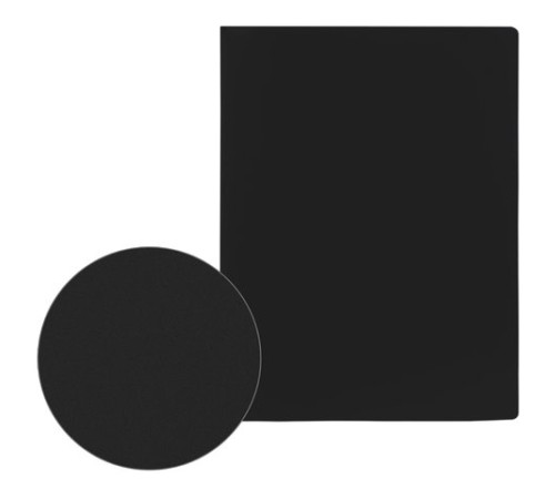 Папка на 2 кольцах STAFF, 21 мм, черная, до 170 листов, 0,5 мм, 225717