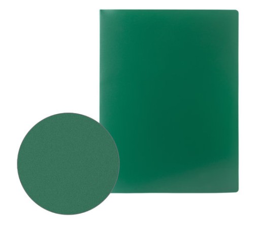 Папка на 2 кольцах STAFF, 21 мм, зеленая, до 170 листов, 0,5 мм, 225719