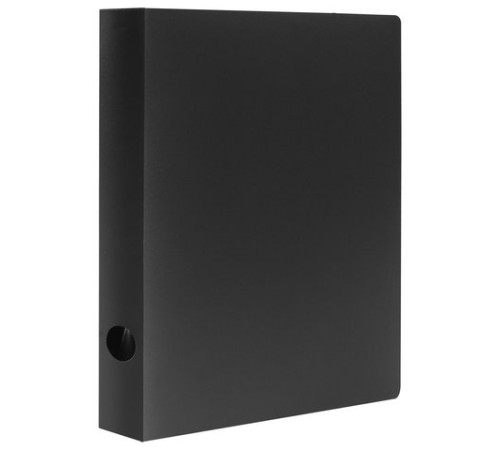 Папка на 2 кольцах STAFF, 40 мм, черная, до 300 листов, 0,5 мм, 225721