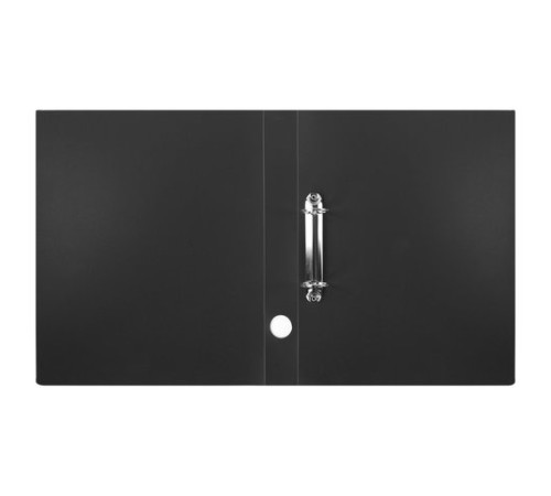 Папка на 2 кольцах STAFF, 40 мм, черная, до 300 листов, 0,5 мм, 225721