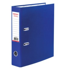 Папка-регистратор ОФИСМАГ с арочным механизмом, покрытие из ПВХ, 75 мм, синяя, 225749