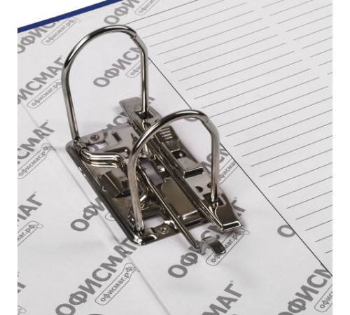 Папка-регистратор ОФИСМАГ с арочным механизмом, покрытие из ПВХ, 75 мм, синяя, 225749