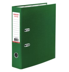 Папка-регистратор ОФИСМАГ с арочным механизмом, покрытие из ПВХ, 75 мм, зеленая, 225751