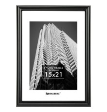 Рамка 15х21 см небьющаяся, багет 14 мм, пластик, BRAUBERG 