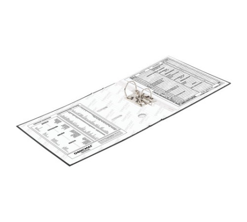 Папка-регистратор ОФИСМАГ с арочным механизмом, покрытие из ПВХ, 50 мм, черная, 225752