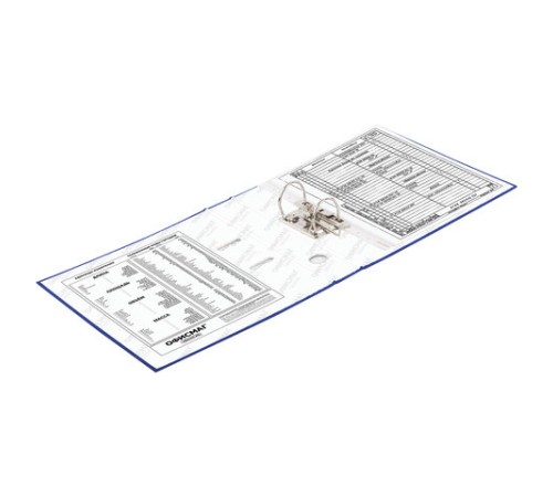 Папка-регистратор ОФИСМАГ с арочным механизмом, покрытие из ПВХ, 50 мм, синяя, 225753