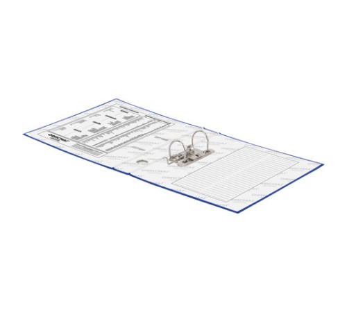 Папка-регистратор ОФИСМАГ с арочным механизмом, покрытие из ПВХ, 50 мм, синяя, 225753