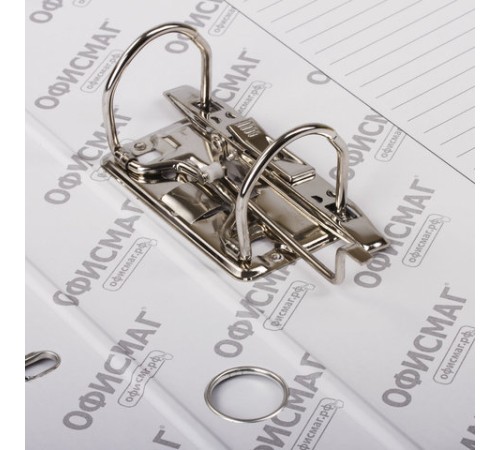 Папка-регистратор ОФИСМАГ с арочным механизмом, покрытие из ПВХ, 50 мм, синяя, 225753