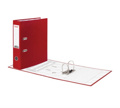 Папка-регистратор ОФИСМАГ с арочным механизмом, покрытие из ПВХ, 50 мм, красная, 225754
