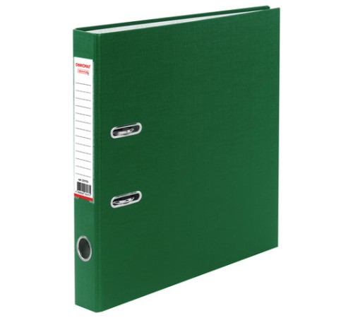 Папка-регистратор ОФИСМАГ с арочным механизмом, покрытие из ПВХ, 50 мм, зеленая, 225755