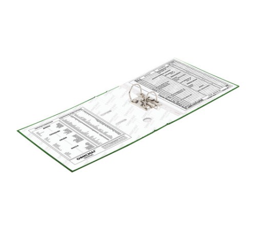 Папка-регистратор ОФИСМАГ с арочным механизмом, покрытие из ПВХ, 50 мм, зеленая, 225755