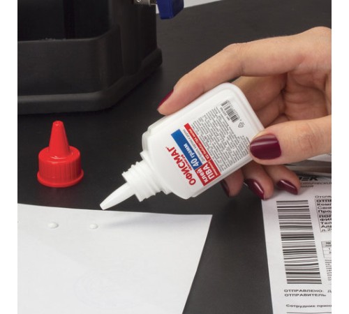 Клей ПВА ОФИСМАГ (бумага, картон, дерево), 45 г, РОССИЯ, 225760