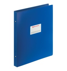 Папка на 4 кольцах БОЛЬШОГО ФОРМАТА А3, ВЕРТИКАЛЬНАЯ, 30 мм, синяя, 0,8 мм, BRAUBERG 