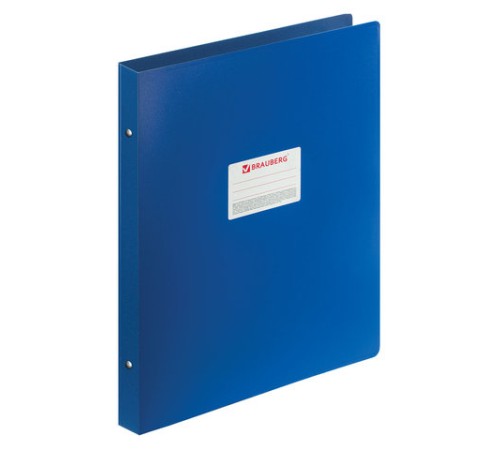Папка на 4 кольцах БОЛЬШОГО ФОРМАТА А3, ВЕРТИКАЛЬНАЯ, 30 мм, синяя, 0,8 мм, BRAUBERG 
