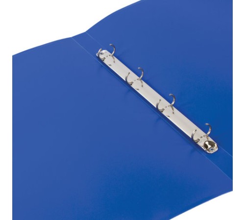 Папка на 4 кольцах БОЛЬШОГО ФОРМАТА А3, ВЕРТИКАЛЬНАЯ, 30 мм, синяя, 0,8 мм, BRAUBERG 