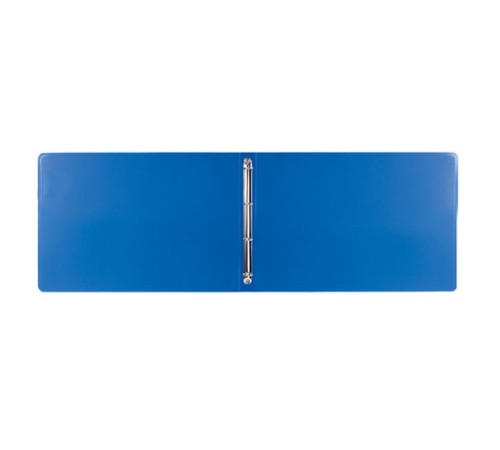 Папка на 4 кольцах БОЛЬШОГО ФОРМАТА А3, ГОРИЗОНТАЛЬНАЯ, 30 мм, синяя, 0,8 мм, BRAUBERG 