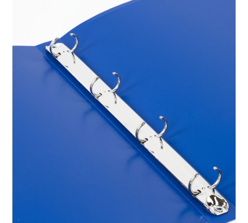 Папка на 4 кольцах БОЛЬШОГО ФОРМАТА А3, ГОРИЗОНТАЛЬНАЯ, 30 мм, синяя, 0,8 мм, BRAUBERG 