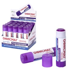 Клей-карандаш ОФИСМАГ 15 г, обесцвечивающийся после высыхания, 225963