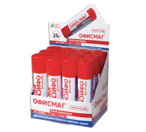 Клей-карандаш ОФИСМАГ, 25 г, 225965