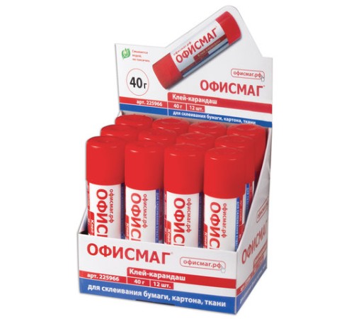 Клей-карандаш ОФИСМАГ, 40 г, 225966