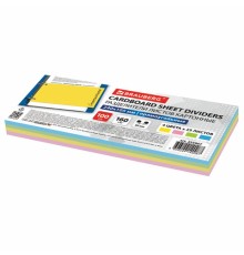 Разделители листов (полосы 240х105 мм) картонные, КОМПЛЕКТ 100 штук, ассорти, BRAUBERG, 225967