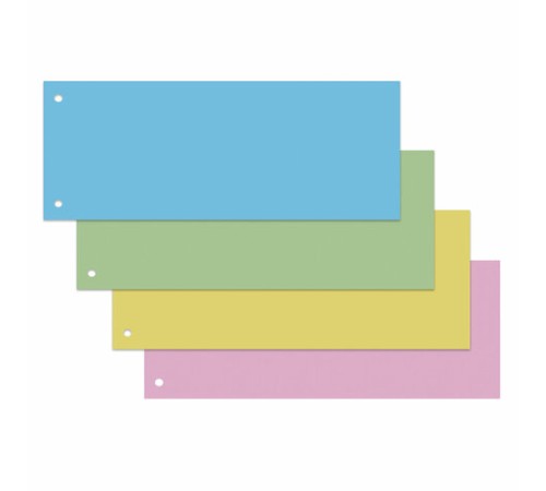 Разделители листов (полосы 240х105 мм) картонные, КОМПЛЕКТ 100 штук, ассорти, BRAUBERG, 225967