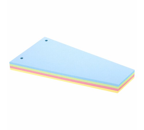 Разделители листов (трапеция 230х120х60 мм) картонные, КОМПЛЕКТ 100 штук, ассорти, BRAUBERG, 225972