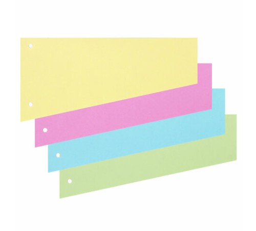 Разделители листов (трапеция 230х120х60 мм) картонные, КОМПЛЕКТ 100 штук, ассорти, BRAUBERG, 225972