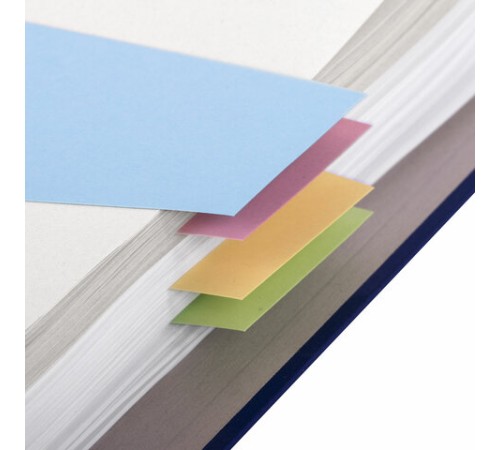 Разделители листов (трапеция 230х120х60 мм) картонные, КОМПЛЕКТ 100 штук, ассорти, BRAUBERG, 225972