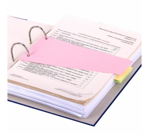 Разделители листов (трапеция 230х120х60 мм) картонные, КОМПЛЕКТ 100 штук, ассорти, BRAUBERG, 225972