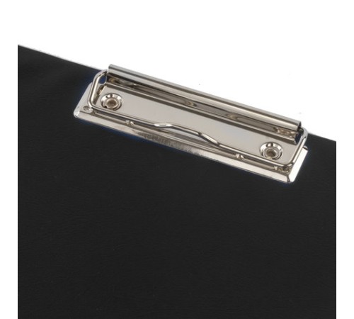 Папка-планшет ОФИСМАГ, А4 (340х240 мм), с прижимом и крышкой, картон/ПВХ, РОССИЯ, черная, 225982