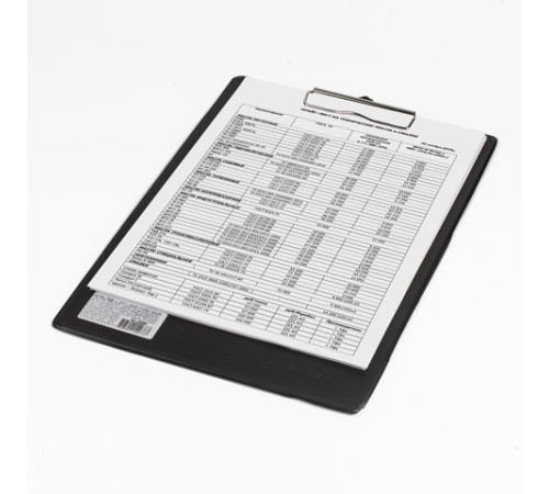 Доска-планшет ОФИСМАГ с прижимом А4 (230х350 мм), картон/ПВХ, РОССИЯ, ЧЕРНАЯ, 225986