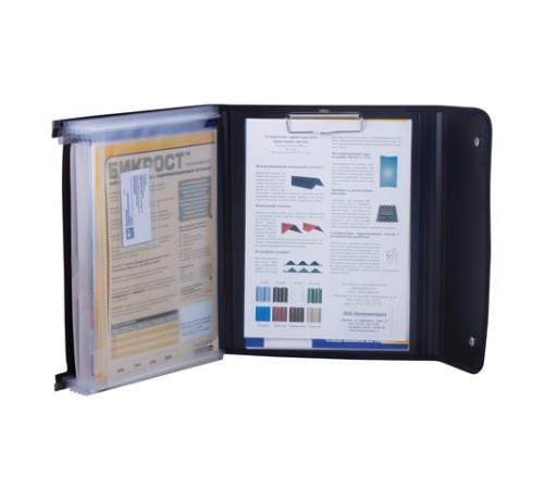 Папка для конференций BRAUBERG, А4, 6 отделений, черная, Россия, 226015