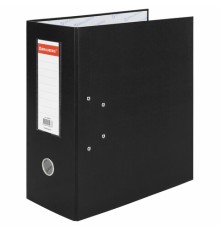 Папка-регистратор BRAUBERG с двумя арочными механизмами (до 800 листов), покрытие ПВХ, 125 мм, черная, 226053