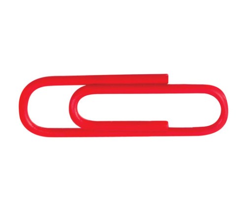 Скрепки ОФИСМАГ, 25 мм, красные, 100 шт., в картонной коробке, 226245