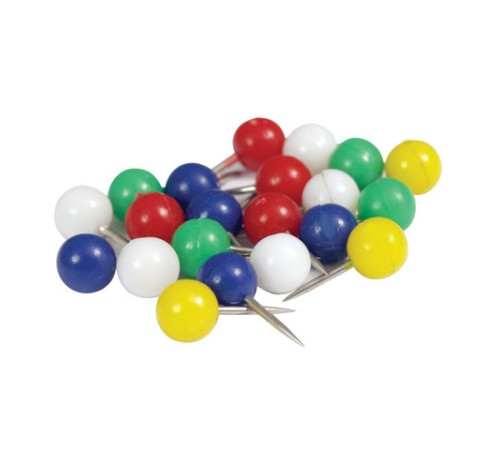 Набор ОФИСМАГ, скрепки 28 мм/60 шт., 50 мм/30 шт, гвоздики 50 шт., шарики, кубики, флажки по 20 шт., цилиндр, 226256