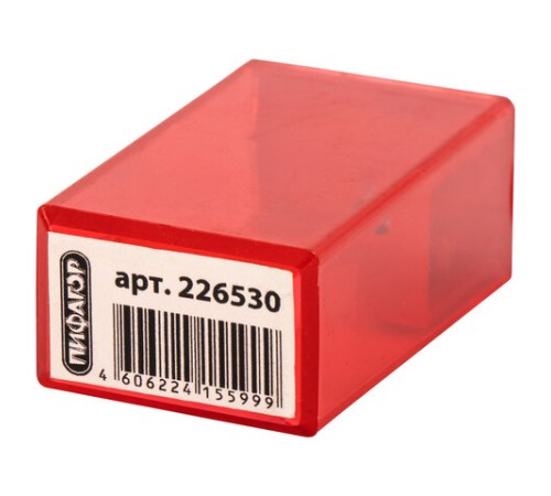 Точилка ПИФАГОР, с контейнером, прямоугольная, пластиковая, тонированный корпус, ассорти, 226530