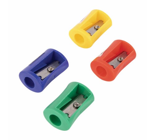 Точилка ПИФАГОР, без контейнера, пластиковая, ассорти, 226531