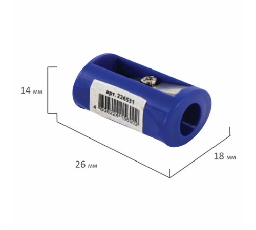 Точилка ПИФАГОР, без контейнера, пластиковая, ассорти, 226531
