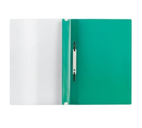 Скоросшиватель пластиковый с перфорацией BRAUBERG, А4, 140/180 мкм, зеленый, 226581