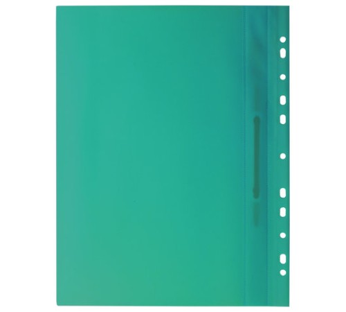 Скоросшиватель пластиковый с перфорацией BRAUBERG, А4, 140/180 мкм, зеленый, 226581