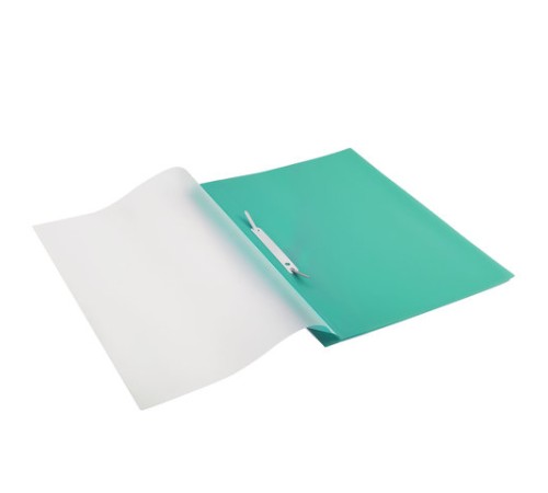 Скоросшиватель пластиковый с перфорацией BRAUBERG, А4, 140/180 мкм, зеленый, 226581