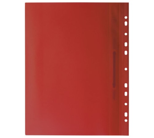 Скоросшиватель пластиковый с перфорацией BRAUBERG, А4, 140/180 мкм, красный, 226582