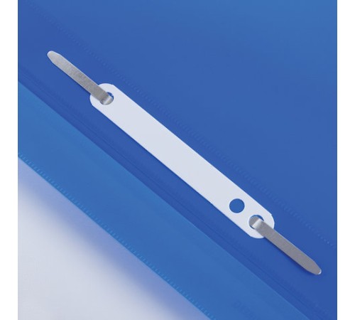 Скоросшиватель пластиковый с перфорацией BRAUBERG, А4, 140/180 мкм, синий, 226583